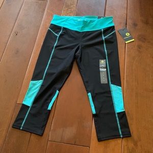 Xersion NEW WITH TAGS workout pants teal and black